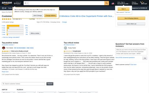 Customer reviews: Epson EcoTank ET-2720 ... - Amazon.com