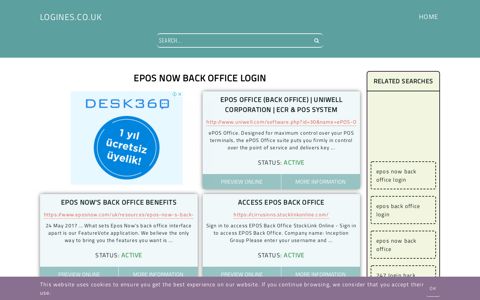 epos now back office login - General Information about Login