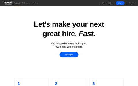 Post a Job | Indeed.com