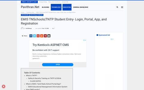 EMIS TNSchools Student Entry- Login, Portal, App, and ...