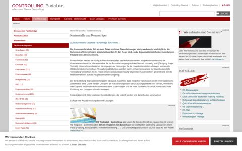 Kostenstelle und Kostenträger - Controlling-Portal.de
