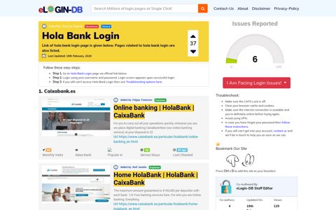 Hola Bank Login - A database full of login pages from all over ...