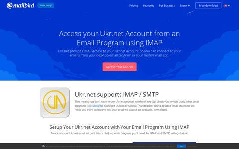 Access your Ukr.net email with IMAP - December 2020 - Mailbird