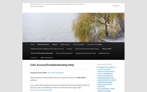 CAC Access/Troubleshooting Help | United States Army ...