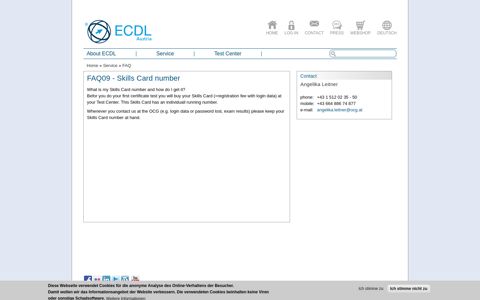 FAQ09 - Skills Card number | ECDL Website