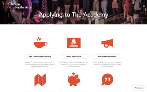 Admissions Process - The Chicago Academy for the Arts
