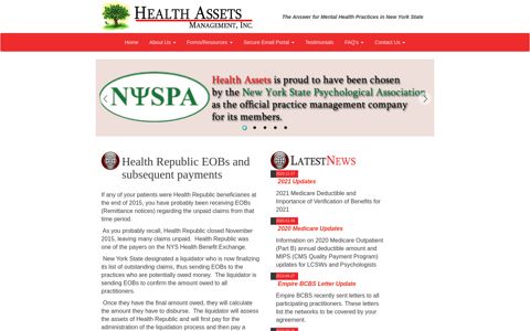 Health Republic EOBs and subsequent payments