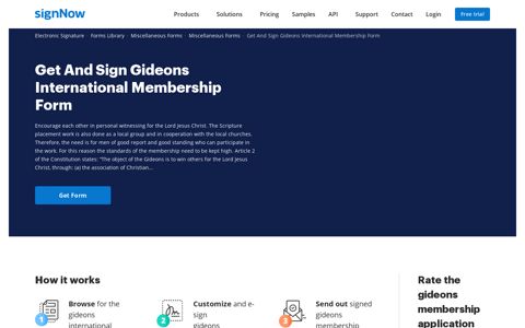 Gideons International Membership - Fill Out and Sign ...