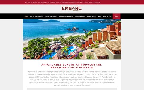 Embarc® Resorts - Home