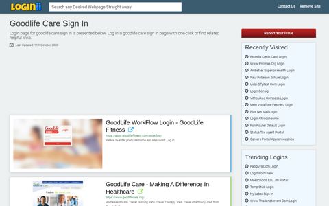 Goodlife Care Sign In - Loginii.com