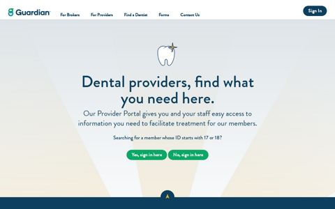 Provider Portal for Providers of Guardian Dental