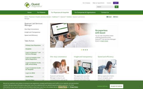 Quanum Lab Services Manager - Quest Diagnostics