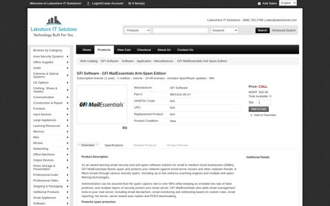 GFI Software - GFI MailEssentials Anti-Spam Edition