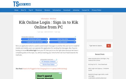 Kik Online Login : Sign in to Kik Online from PC - Trick Slash
