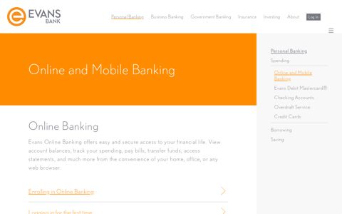 Online and Mobile Banking | Evans Bank | Full Service ...
