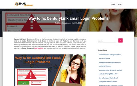 Way to fix CenturyLink Email Login Problems - emailsupport.us