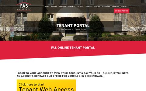 Tenant Portal - Fred A. Smith DC Property Managers