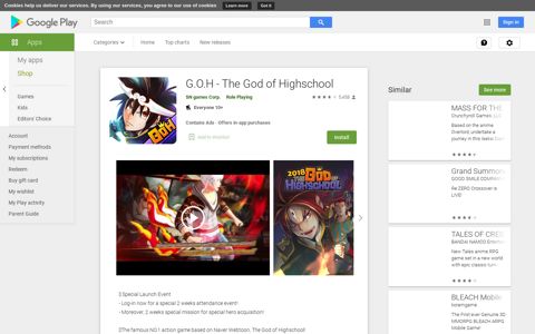 G.O.H - The God of Highschool - Apps on Google Play