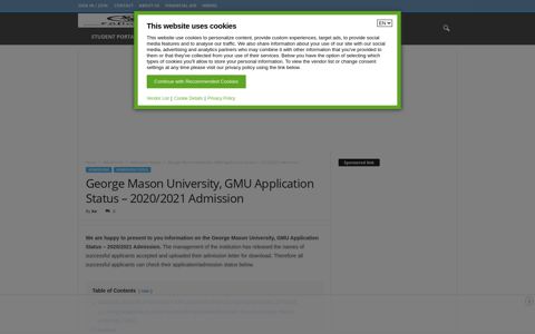 George Mason University, GMU Application Status - 2020 ...