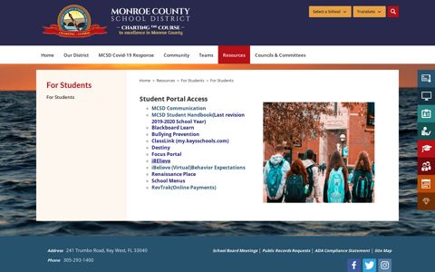 For Students / For Students - Monroe County School District