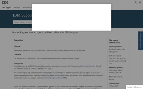 Service Request: how to open a problem online with IBM ...