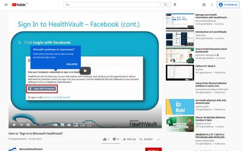 How to "Sign in to Microsoft HealthVault" - YouTube