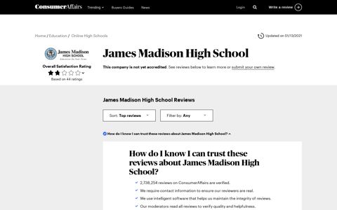 Top 42 James Madison High School Reviews