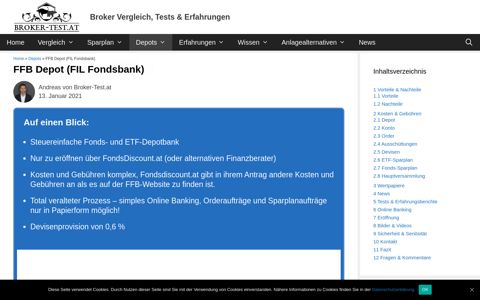 FFB Depot (FIL Fondsbank) - Broker Vergleich, Tests ...