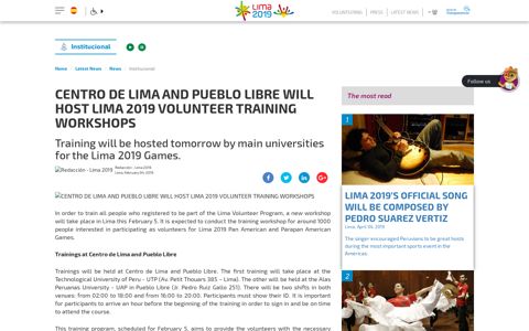 centro de lima and pueblo libre will host lima 2019 volunteer ...
