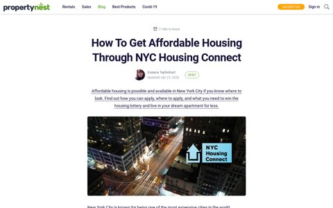 How To Get Affordable Housing Through NYC Housing Connect