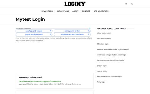 Mytest Login ✔️ One Click Login - Loginy