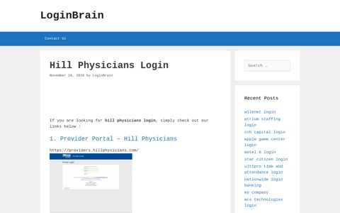 Hill Physicians Provider Portal - Hill Physicians - LoginBrain