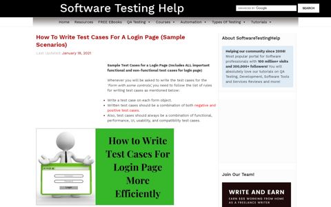 How to Write Test Cases For a Login Page (Sample Scenarios)