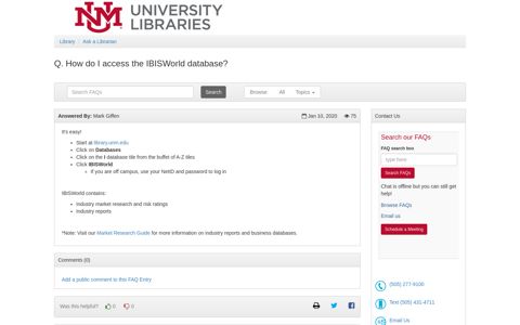 How do I access the IBISWorld database? - Ask a Librarian