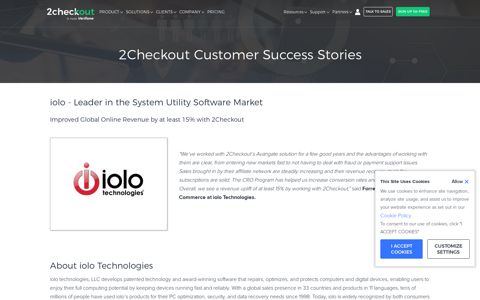 iolo - Leader in the System Utility Software Market - 2Checkout