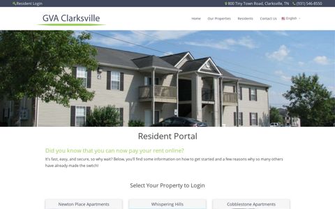 Resident Portal - GVA Clarksville Apartments