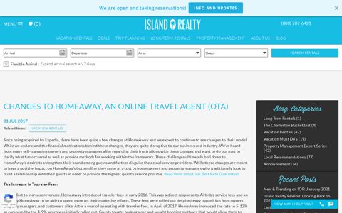 Changes to HomeAway, an Online Travel Agent (OTA) | Island ...