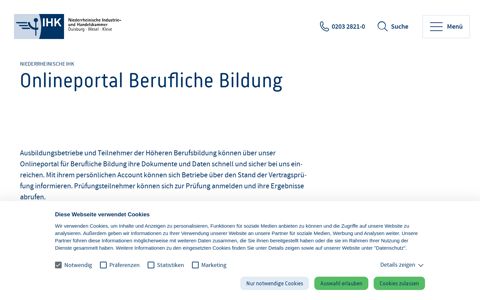 Onlineportal Berufliche Bildung - Niederrheinische IHK