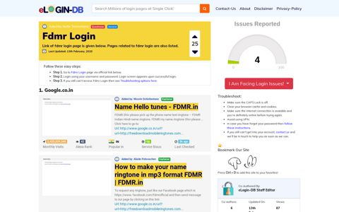 Fdmr Login - A database full of login pages from all over the ...