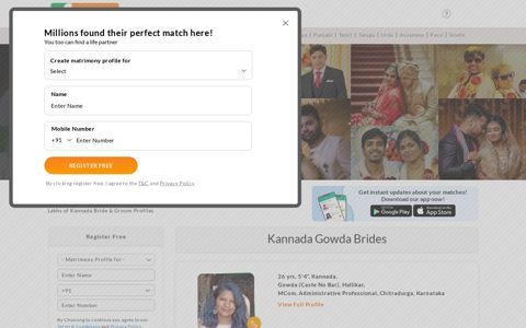 Kannada Gowda Matrimony - Find lakhs of Kannada Gowda ...