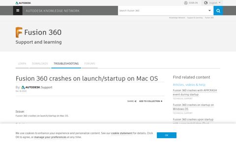 Fusion 360 crashes on startup (Mac) | Fusion 360 | Autodesk ...