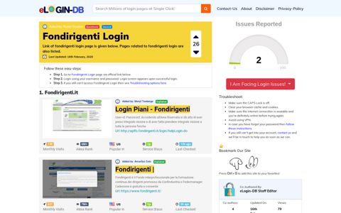 Fondirigenti Login - A database full of login pages from all over the ...