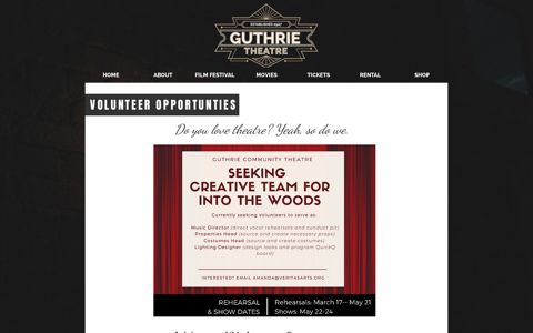 VOLUNTEER | Guthrie Veritas - The Guthrie Theatre