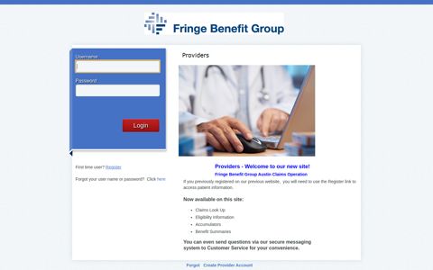 Provider - Fringe Benefits Admin
