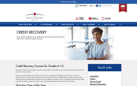 Online Credit Recovery Programs | The Keystone School