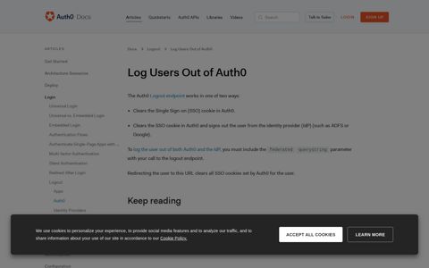 Log Users Out of Auth0