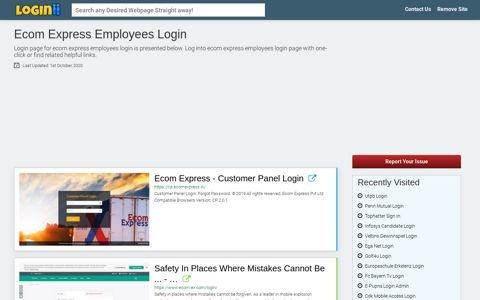 Ecom Express Employees Login - Loginii.com