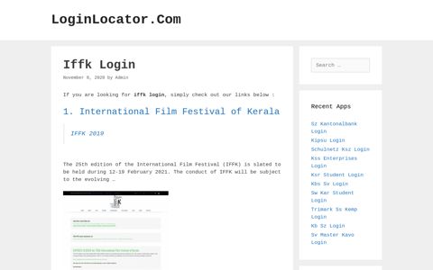 Iffk Login - LoginLocator.Com