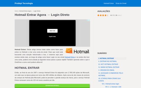 Hotmail Entrar Agora 🥈 Login Direto 🥈 [www hotmail entrar]