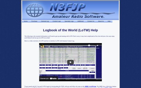 LoTW Help - N3FJP's Amateur Radio Software